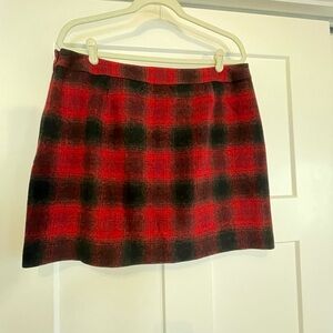 Plaid Red and Black Women's Skirt